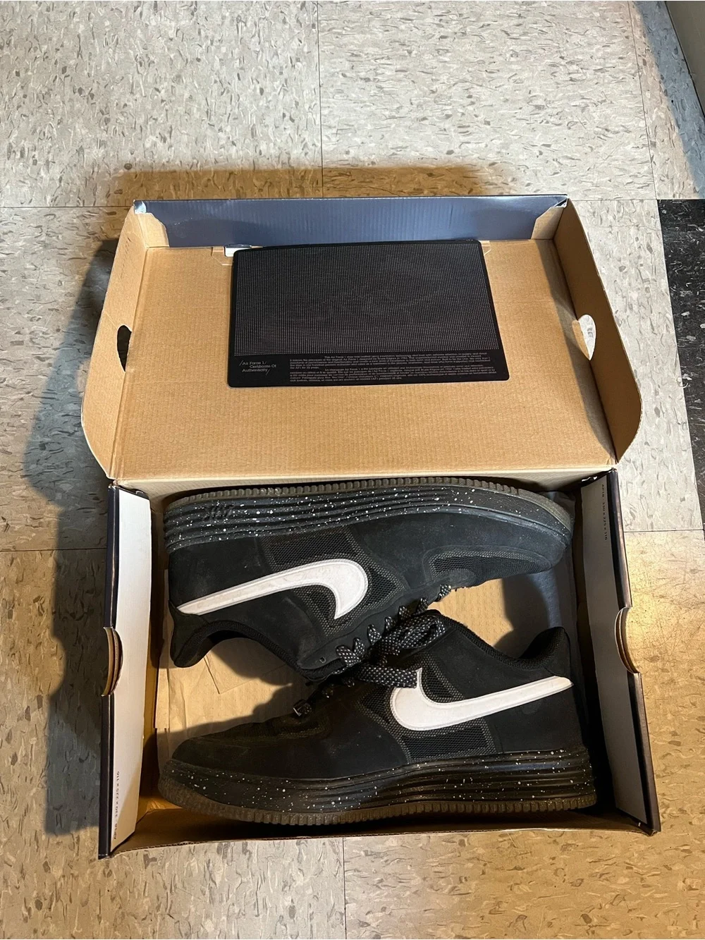 Nike Air Lunar Force 1 Fuse oreo Sneakers | 555027-010 | Sz 9.5